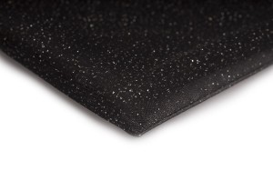 Fekete - ezüst csillogó tüll