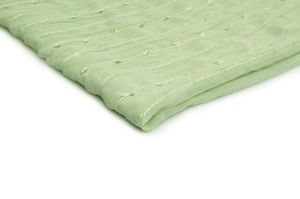 Yoryo chiffon opgenaaid patroon 2 Pistache