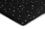 Mušelín so striebornými hviezdami, čierna