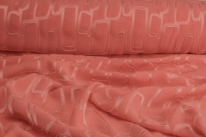 Jacquard Georgette korall