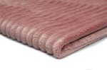 Minky Stripes fleece Dirty Pink