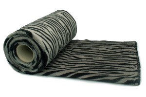 Minky plüss nyomtatott szürke zebra