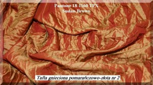 Zúzott taft narancs-arany