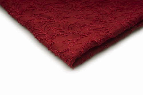 dzianina koronka gipiura w kolorze ceglany