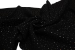 Mousseline met gouden stippen, Zwart