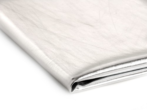 Lama Imitacja skóry naturalnej w kolorze srebrny połysk