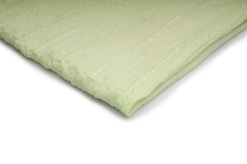 tkanina bawełna z tasiemką w kolorze pistacja