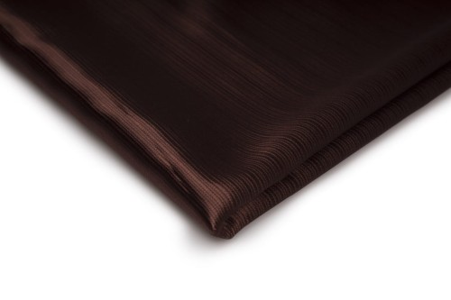 tkanina satyna w prążki w kolorze czekoladowy brąz