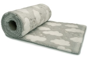  Plüss Minky nyomtatott Csillogó felhők