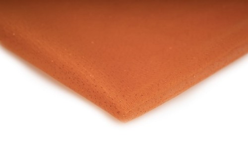 tkanina tiul elastyczny z brokatem w kolorze pomarańczowym