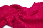 Mousseline met zilveren stippen, Fuchsia