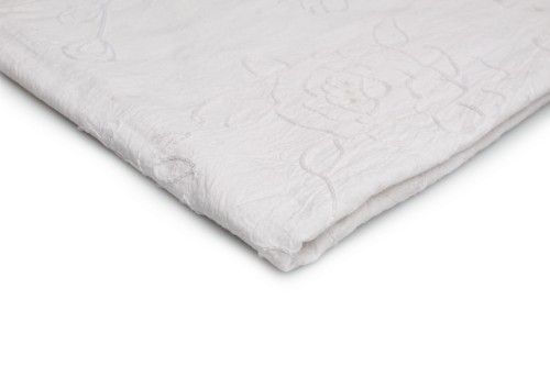 tkanina bawełna biała w  haftowane kwiaty