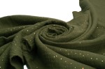 Mousseline met gouden stippen, Khaki