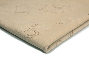 Hímzett kordbársony Világos bézs minta 1 