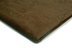 Vyšívaný manšestrový Svetlo hnedá vzor 1