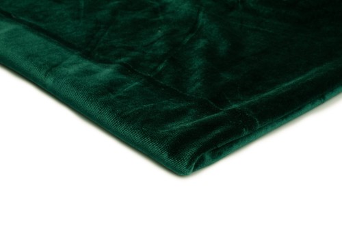 dzianina welur aksamit w kolorze butelkowa zieleń