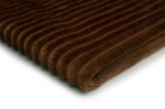 Minky Stripes fleece Dark Toffee