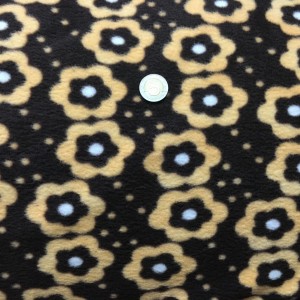 Printed Polar Fleece Brown flowers