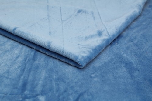 dzianina minky gładki w  kolorze ciemny niebieski