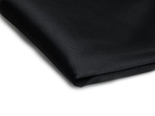 tkanina satyna cienka z lycra w kolorze czarny