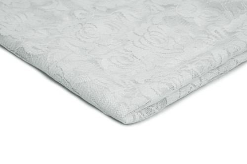 dzianina koronka w kolorze białym