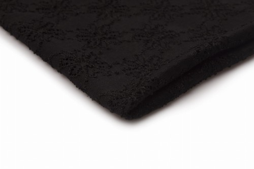 dzianina koronka gipiura w kolorze czarny