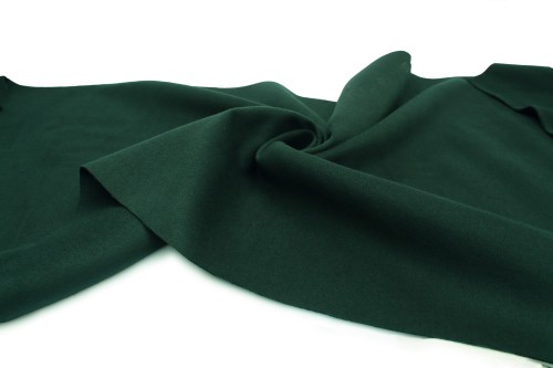 tkanina flausz sztuczna wełna w kolorze leśny zielony