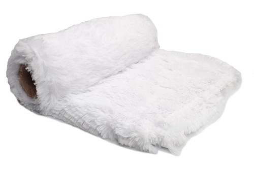 dzianina minky włos shaggy 18mm w kolorze biały