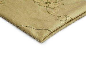 Taft hímzett virágok Bright Olive